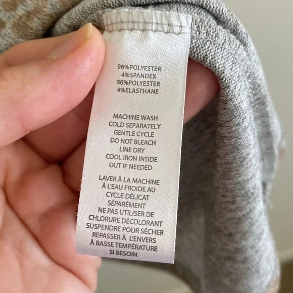 Beachlunchlounge tan leopard print mock neck knit long sleeve top size large - Picture 7 of 7